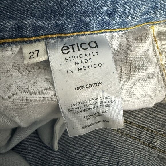 Ética Stanton High-Rise Relaxed Cuffed Wide Leg Jeans Size 27 Anthropologie - Picture 7 of 8